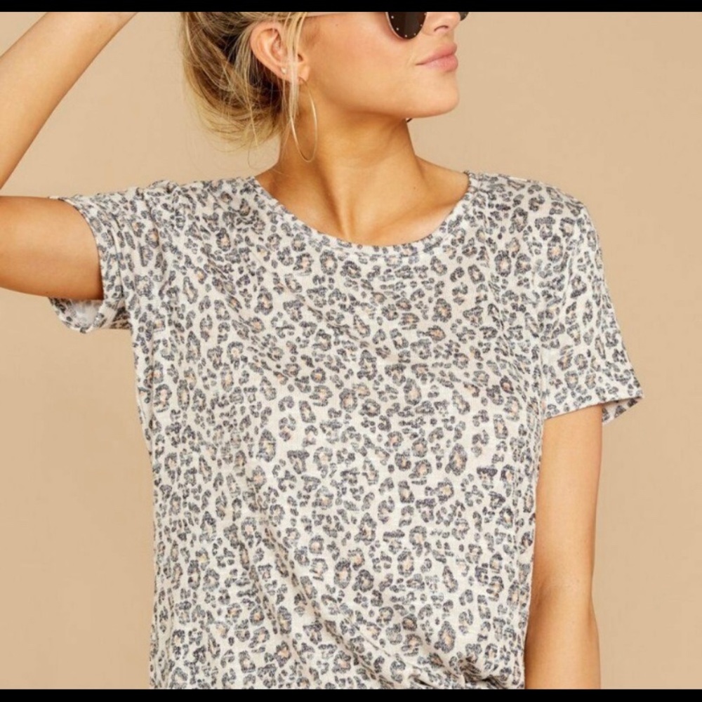 Z Supply The Natural Leopard Crew Tee XL